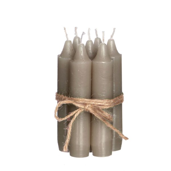 SET 7 PZ. CANDELE STELO H11 CM marrone (Cod. 31530-02)