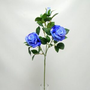 RAMO 2 ROSE E 2 BOCCIOLI 67CM blu (Cod. 31643-04)