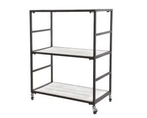 SCAFFALE DI FERRO CON RUOTE 3PIANI 40X80X100 CM  (Cod. 25878-01)
