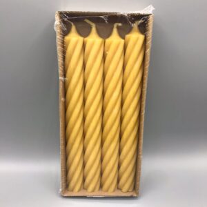 CANDELA RUSTIC TWIST H250 D28 4PZ. (16H) senape (Cod. 31606-01)