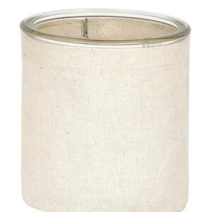 GLASS ROUND POT D8XH8 CM bianco (Cod. 30733-01)