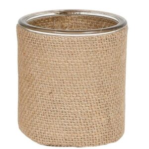 GLASS ROUND POT D8XH8 CM effetto-carta (Cod. 30733-02)