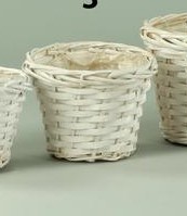 CESTO VIMINI X VASO D14 bianco (Cod. 31487-01)