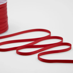 NASTRO DOPPIO RASO ALTA QUALITA' MM. 6 MT.100 rosso-31 (Cod. 7038-09)