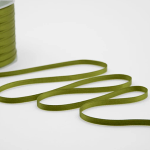 NASTRO DOPPIO RASO ALTA QUALITA' MM. 6 MT.100 verde-muschio-39 (Cod. 7038-13)