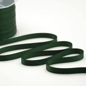 NASTRO DOPPIO RASO ALTA QUALITA' MM.10 MT.100 verde-foresta-1086 (Cod. 1050-05)