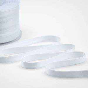 NASTRO DOPPIO RASO ALTA QUALITA' MM.10 MT.100 bianco-ottico-13 (Cod. 1050-10)