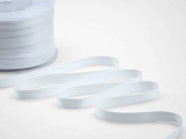 NASTRO DOPPIO RASO ALTA QUALITA' MM.10 MT.100 bianco-ottico-13 (Cod. 1050-10)