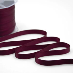 NASTRO DOPPIO RASO ALTA QUALITA' MM.10 MT.100 bordeaux-scuro-38 (Cod. 1050-19)