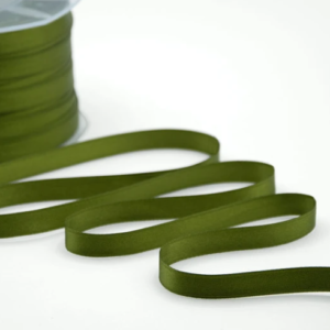 NASTRO DOPPIO RASO ALTA QUALITA' MM.10 MT.100 verde-muschio-39 (Cod. 1050-20)
