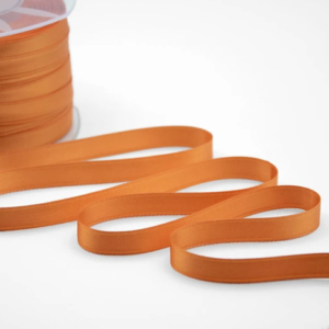 NASTRO DOPPIO RASO ALTA QUALITA' MM.10 MT.100 arancio-pesca-41 (Cod. 1050-22)