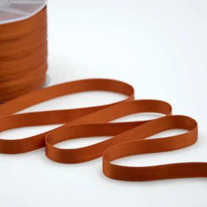 NASTRO DOPPIO RASO ALTA QUALITA' MM.10 MT.100 arancio-scuro-42 (Cod. 1050-23)