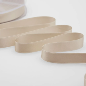 NASTRO DOPPIO RASO ALTA QUALITA' MM.16 MT.50 beige-2 (Cod. 1052-12)