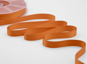 NASTRO DOPPIO RASO ALTA QUALITA' MM.16 MT.50 arancio-scuro-42 (Cod. 1052-23)