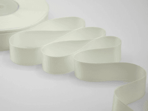 NASTRO DOPPIO RASO ALTA QUALITA' MM.25 MT.50 bianco-naturale-1 (Cod. 1053-01)