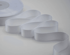NASTRO DOPPIO RASO ALTA QUALITA' MM.25 MT.50 bianco-ottico-13 (Cod. 1053-10)