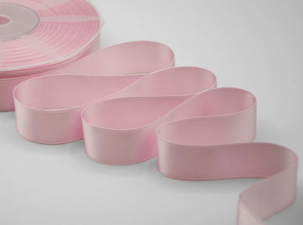 NASTRO DOPPIO RASO ALTA QUALITA' MM.25 MT.50 rosa-baby-20 (Cod. 1053-14)