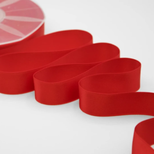 NASTRO DOPPIO RASO ALTA QUALITA' MM.25 MT.50 rosso-31 (Cod. 1053-15)