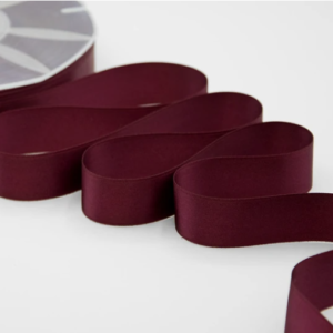 NASTRO DOPPIO RASO ALTA QUALITA' MM.25 MT.50 bordeaux-scuro-38 (Cod. 1053-19)