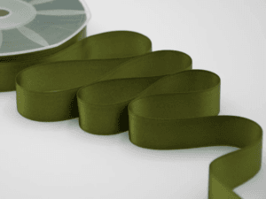 NASTRO DOPPIO RASO ALTA QUALITA' MM.25 MT.50 verde-muschio-39 (Cod. 1053-20)