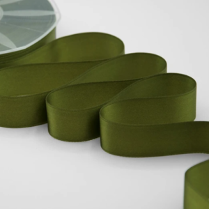 NASTRO DOPPIO RASO ALTA QUALITA' MM.25 MT.50 verde-muschio-39 (Cod. 1053-20)