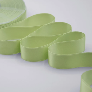 NASTRO DOPPIO RASO ALTA QUALITA' MM.25 MT.50 verde-prato-7 (Cod. 1053-46)
