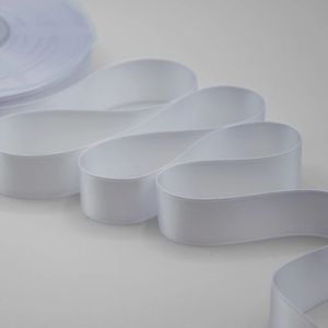 NASTRO DOPPIO RASO ALTA QUALITA' MM.40 MT.25 bianco-ottico-13 (Cod. 1044-03)