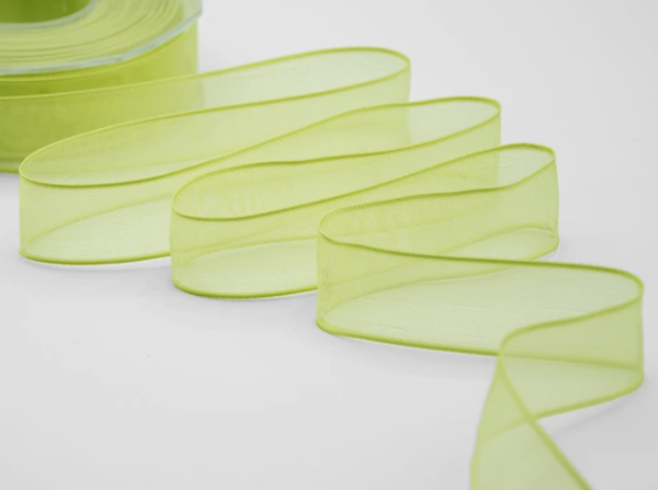 NASTRO VELO BORDI RAME MM.40 MT.25 verde-acido (Cod. 5512-04)