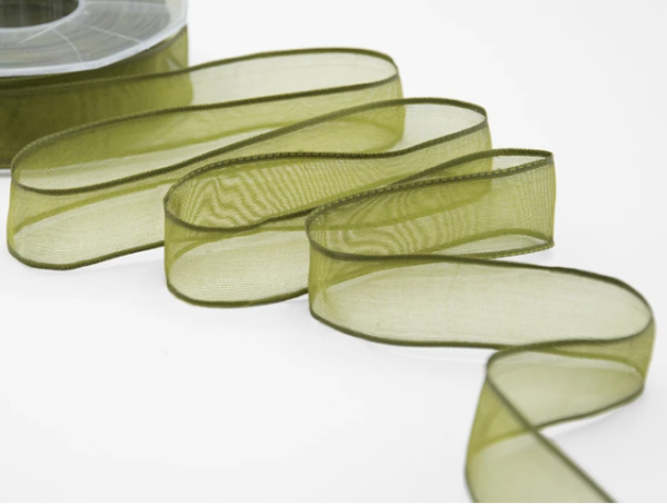 NASTRO VELO BORDI RAME MM.40 MT.25 verde-muschio (Cod. 5512-09)