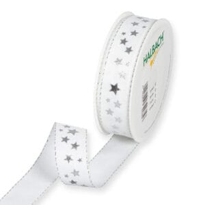 PP42 NASTRO LITTLE STARS MM25 18MT bianco (Cod. 32279-01)