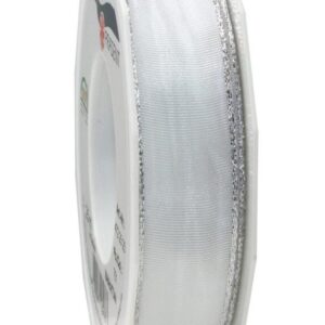 NASTRO MANHATTAN 25M 25MM bianco-argento (Cod. 32257-03)