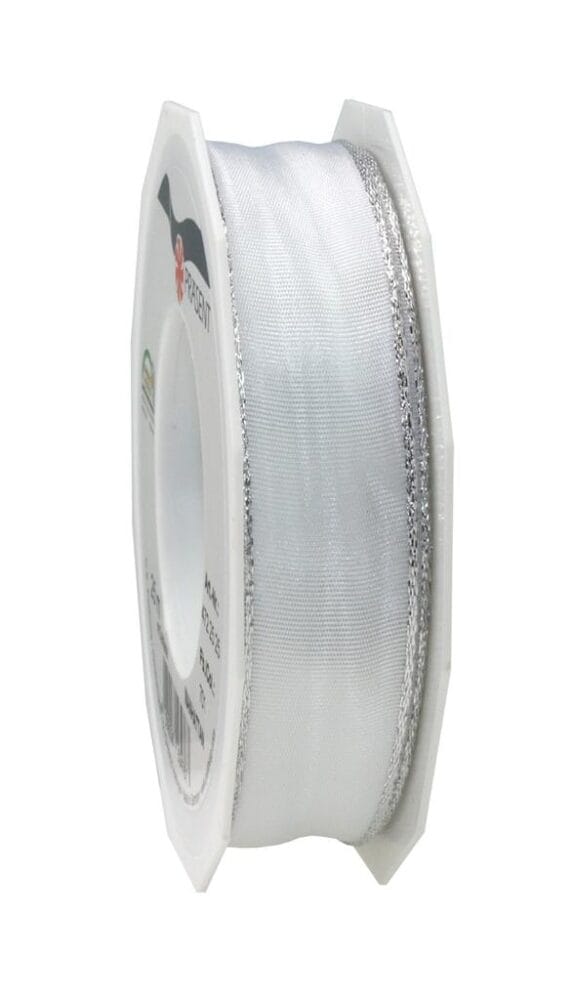 NASTRO MANHATTAN 25M 25MM bianco-argento (Cod. 32257-03)