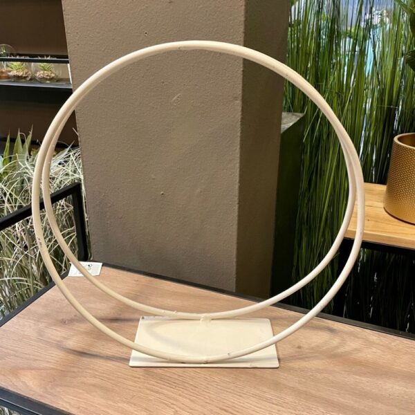 DOPPIO ANELLO UNIONE BASE DIAM.40CM BIANCO  (Cod. 32018-01)