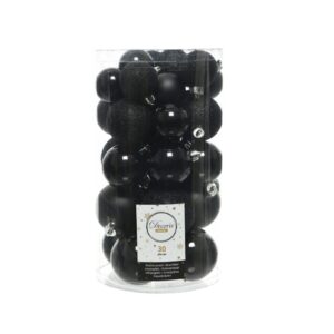 BOX PALLINE DI NATALE 30 PZ. DIAM. 4-5-6 CM. nero (Cod. 15325-21)