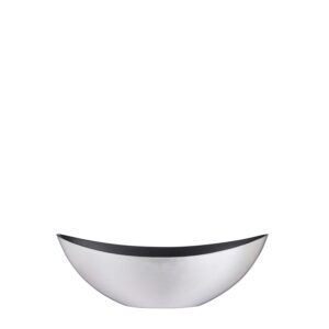 VASO OVALE MILA 39X12 H13 CM argento (Cod. 32335-03)