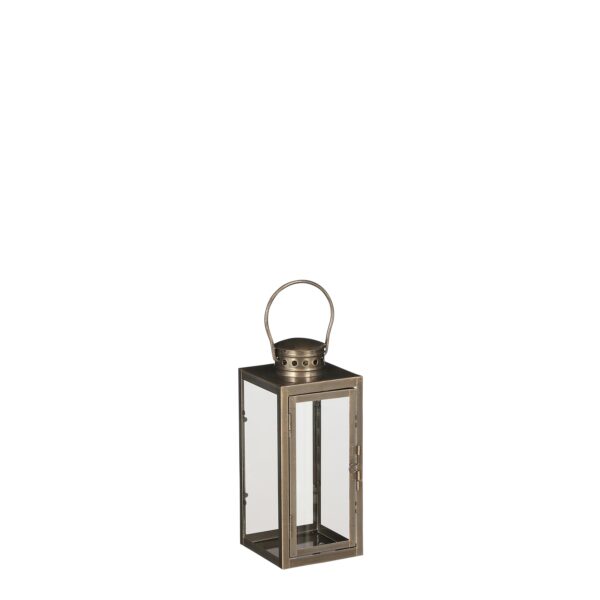 LANTERNA ARZILLA ORO 10X10 H23,5 CM  (Cod. 32512-01)