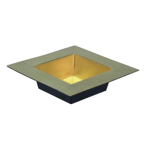 VASSOIO PLASTICA QUADRATO 20X20 CM oro (Cod. 32165-02)