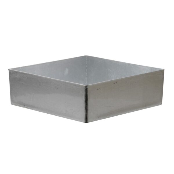CONTENITORE PLASTICA QUADR. 20X20X6 CM argento (Cod. 28915-03)