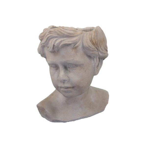 CASPO'  TESTA CEMENTO VISO RAGAZZO 18X15X22,5 CM  (Cod. 31876-01)