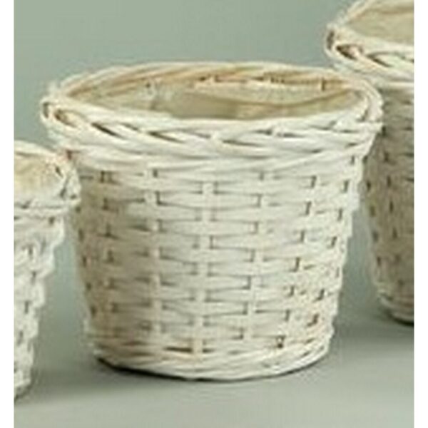 PORTA VASO X VASO D16 TRECCIA VIMINI bianco (Cod. 32540-01)