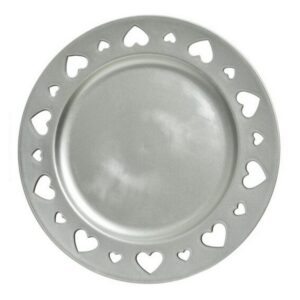 PIATTO CUORI D33 CM argento (Cod. 31747-02)