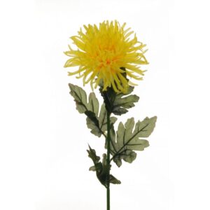 CRISANTEMO CON 5 FOGLIE 80CM SPIDER giallo (Cod. 27755-05)