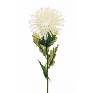 CRISANTEMO CON 5 FOGLIE 80CM SPIDER bianco (Cod. 27755-06)