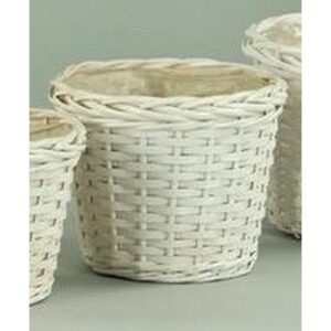 PORTAVASO VIMINI PER VASO D18 bianco (Cod. 23983-01)