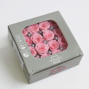 BOX TESTE DI ROSA DIAM. 2,5-3 CM PRINCESS PZ.16 rosa-pastello (Cod. 8332-05)