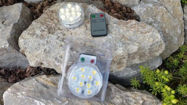 PLACCA 10 LED PER IMMERSIONE CON TELECOMANDO D7 CM luce-fredda (Cod. 25017-01)