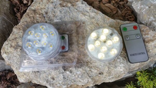 PLACCA 10 LED PER IMMERSIONE CON TELECOMANDO D7 CM luce-calda (Cod. 25017-02)