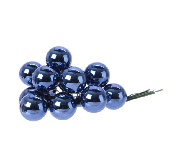 BOX 144 PALLINE DI NATALE DI VETRO DIAM. 2 CM blu-notte (Cod. 11123-12)