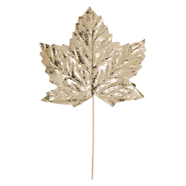SET 3 FOGLIE IN TESSUTO "MAPLE" oro (Cod. 32744-01)