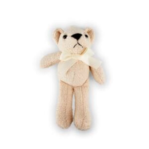 SET 4 ORSACCHIOTTO DI PELUCHE 15X12 CM crema (Cod. 30841-01)
